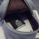 Small Solid Backpacks PU Leather for Teenage Girls Waterproof