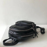 Ins PU Leather Backpacks Women Personality All-match Backpack