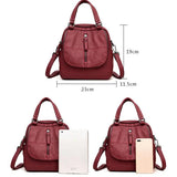 Women Mini Travel Backpack PU Leather Totes Purses
