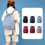 Casual Portable Women Drawstring Backpack Waterproof Lightweight Girl Travel Bag