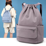 Casual Portable Women Drawstring Backpack Waterproof Lightweight Girl Travel Bag