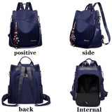 Waterproof Oxford Cloth Backpack for Women Casual Ladies Shoulder Bags