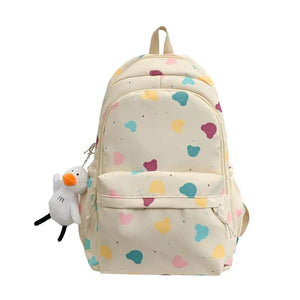 Girls Cartoon Pattern School Backpack Women's College Student Bag