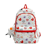 Girls Cartoon Pattern School Backpack Women's College Student Bag