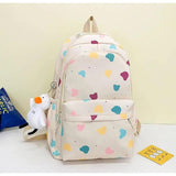 Girls Cartoon Pattern School Backpack Women's College Student Bag