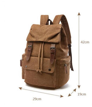 Waterproof Waxed Canvas Backpack Men Backpacks Rucksack