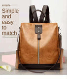 Retro Backpack Female Casual Student Travel Bag Anti-Theft