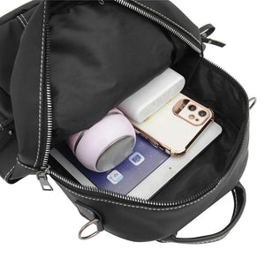 Matte PU Leather Backpack for Teenage Girls