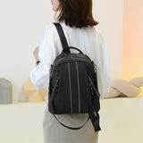 Matte PU Leather Backpack for Teenage Girls