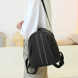Matte PU Leather Backpack for Teenage Girls