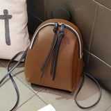 Women Small Backpacks Pu Leather Female Bag Small School Bags Black