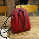 Women Small Backpacks Pu Leather Female Bag Small School Bags Black