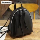 Women Small Backpacks Pu Leather Female Bag Small School Bags Black