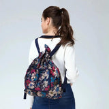 Large Capacity Foldable Travel Backpack Drawstring Tote Bag