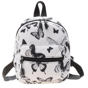 Mini Women Backpacks Nylon Female Bags Animal Printing Small Backpack