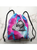Flowers Birds Drawstring Backpack Sports Gym Bag Women Men Travel Mini Bag