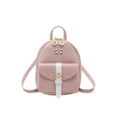 Leisure Women's Bowknot Backpack Solid Crossbody Bag