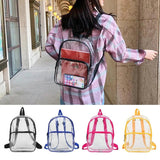 Transparent Backpacks PVC Dual Shoulder Bags Travel Women Large Capacity