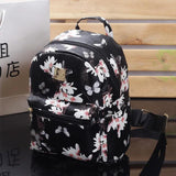 Butterfly Flower Kids Backpack Floral Pattern PU Leather Bag