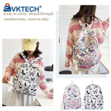School Bags Butterfly Print Laptop Rucksack Student Shoulder Bag
