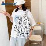 School Bags Butterfly Print Laptop Rucksack Student Shoulder Bag