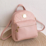 Ladies PU Leather Mini Backpack Multi-Function School Bags Mochilas