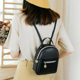 PU Women Shoulders Small Backpack Mini Purse Mobile Phone Messenger Bag