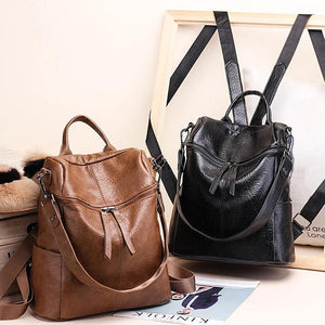 Wild High Travel Leather Backpack Women