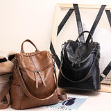 Wild High Travel Leather Backpack Women