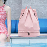 Women's Swimming Bag Wet Dry Separation Waterproof Beach Storage Backpack