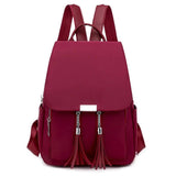 Women's Tassel Backpack Anti-theft Daypack Rucksack Shoulder Bag