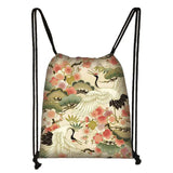 Bird Drawstring Bag for Women Shoulders Storage Shopping Bags