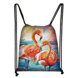 Bird Drawstring Bag for Women Shoulders Storage Shopping Bags