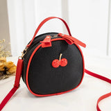 Women Mini Backpack Crossbody Bags PU Leather Cherry Dec
