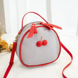 Women Mini Backpack Crossbody Bags PU Leather Cherry Dec