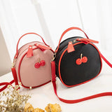 Women Mini Backpack Crossbody Bags PU Leather Cherry Dec