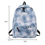 Tie Dye School Bag for Girls Gradient Travel Backpack College Student