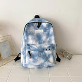 Tie Dye School Bag for Girls Gradient Travel Backpack College Student