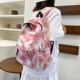 Tie Dye School Bag for Girls Gradient Travel Backpack College Student