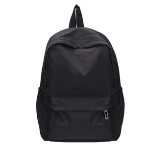 Women Solid Large Capacity Nylon Backpack