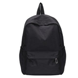 Women Solid Large Capacity Nylon Backpack