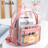 Women Patchwork PVC Backpack Casual Handbag Knapsack