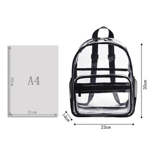 Women Patchwork PVC Backpack Casual Handbag Knapsack