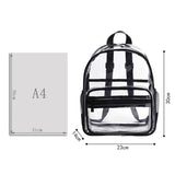 Women Patchwork PVC Backpack Casual Handbag Knapsack