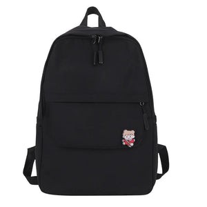 Stylish Ladies Nylon Zipper Shoulder Backpacks Women Pure Students School Bags