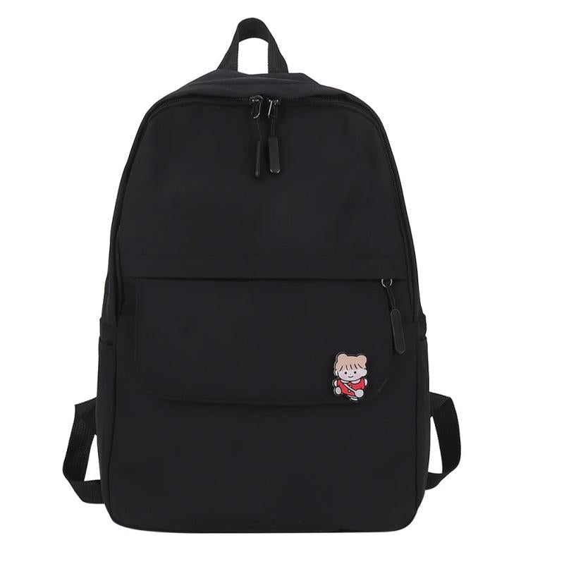 Stylish Ladies Nylon Zipper Shoulder Backpacks Women Pure Students School Bags