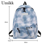Tie Dye School Backpack Women Large Capacity Soft for College Student