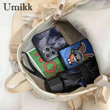 Women Flowers Backpack with Pendant Floral School Bag