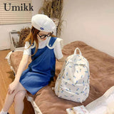 Floral Prints School Bag with Large Capacity for Teenagers