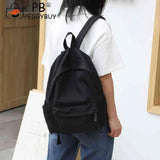 Women Nylon Backpack Preppy Style Students School Casual Solid Large Handbags Sc